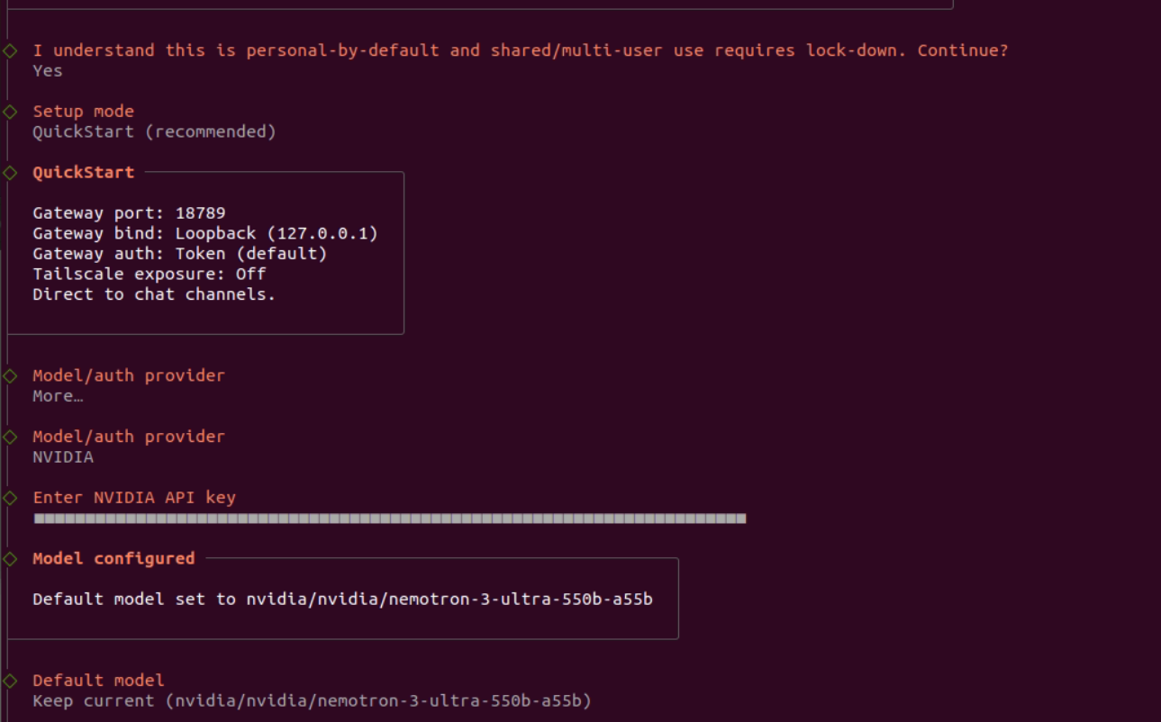 図3-4 NVIDIA API Key の入力画面
