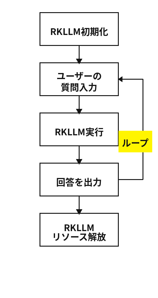 RKLLM デモプログラムの処理フロー