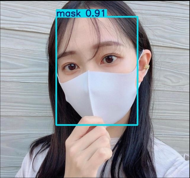 PC側YOLOv5マスク検出結果