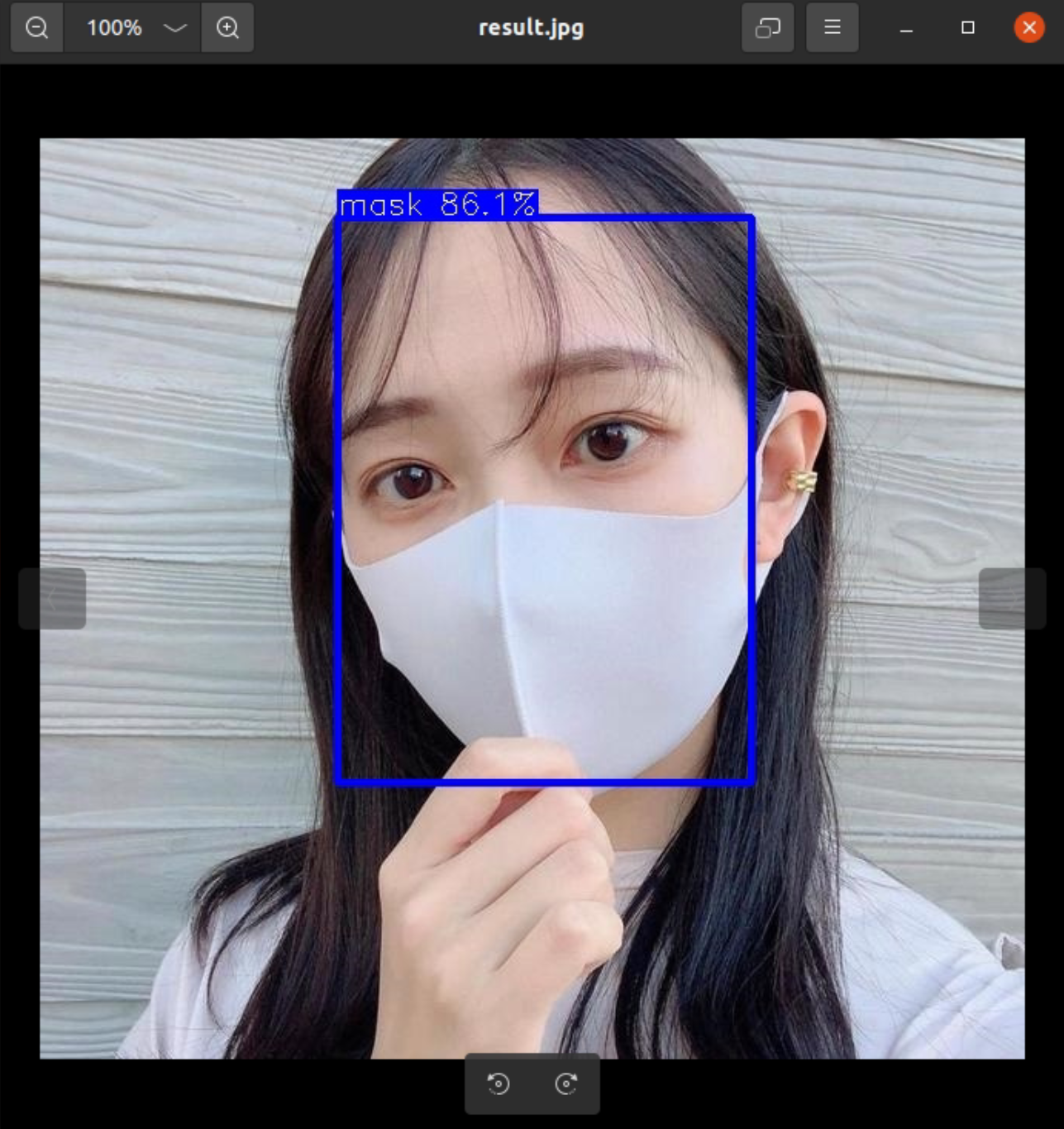 YOLOv5 detection result