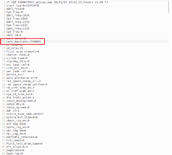1.2.2 U-BOOTのDDR BIN設定の変更 図6