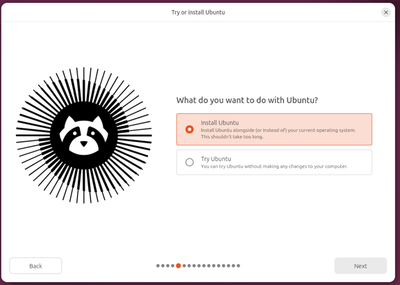 Ubuntuイメージのインポート