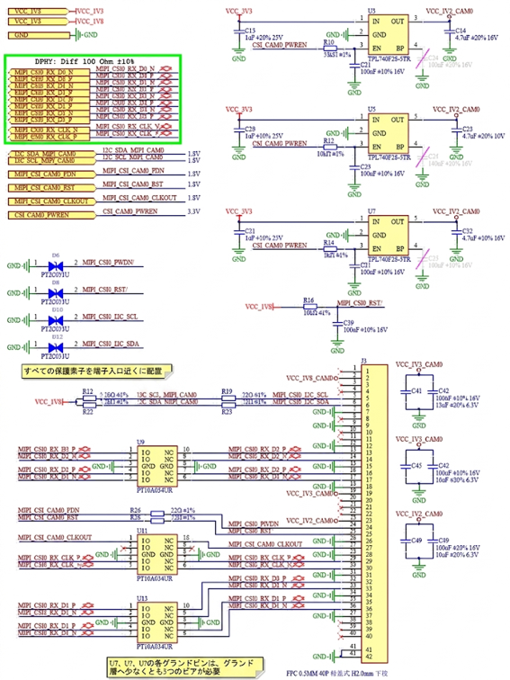 MIPI CSI 回路